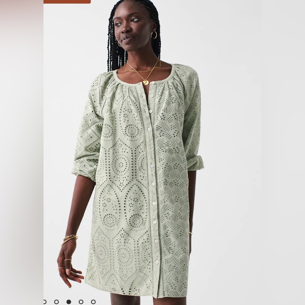 Faherty Sage Green Midi Dress